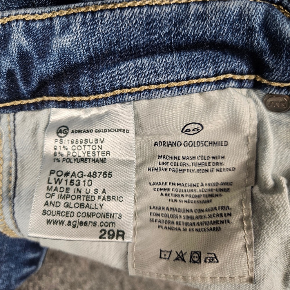 AG Adriano Goldschmied Faye Mid Rise Cigarette Jeans Blue 29R LW15310 - Picture 4 of 14